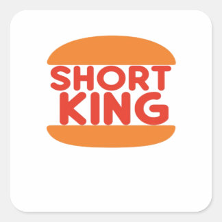 Adesivo Quadrado Short King Funny Minimal Design