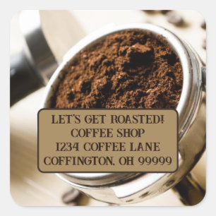 Adesivo Quadrado Shot of Espresso Ready to Breve Return Address