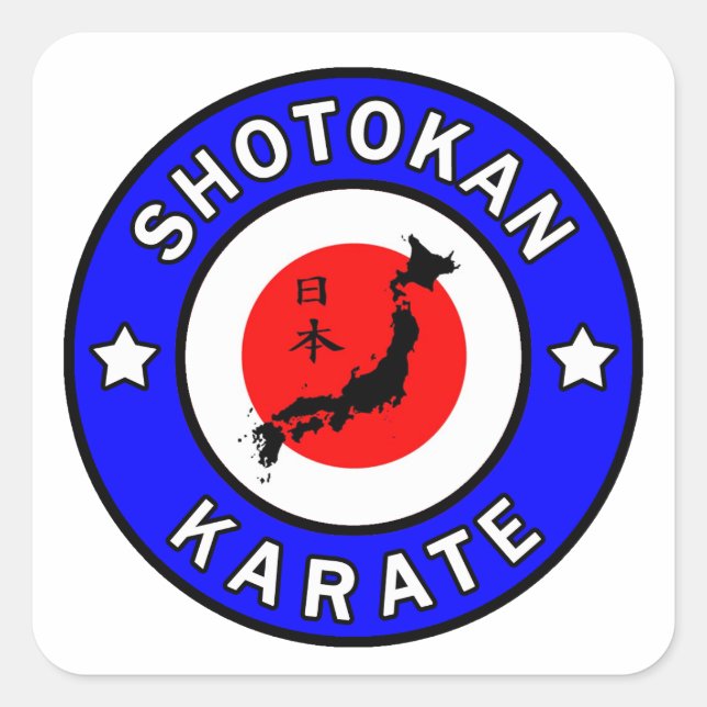 Adesivo Quadrado Shotokan Karate (Frente)
