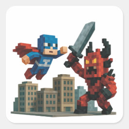 Adesivo Quadrado Showdown Skyblade super-herói