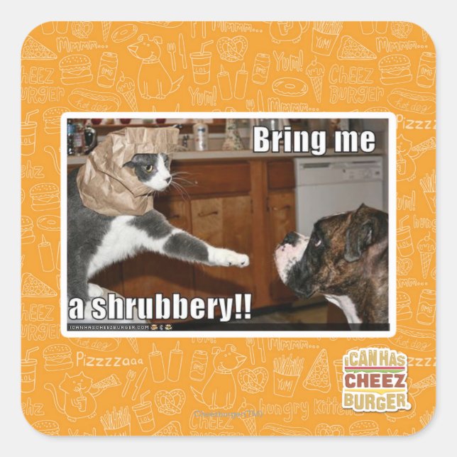 Adesivo Quadrado Shrubbery (Frente)