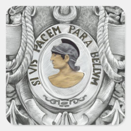 ADESIVO QUADRADO SI VIS PACEM PARA BELLUM