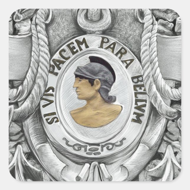 ADESIVO QUADRADO SI VIS PACEM PARA BELLUM (Frente)