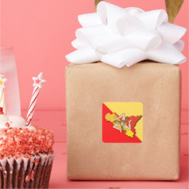 Adesivo Quadrado Sicilia 🇮 🇹 ☀️