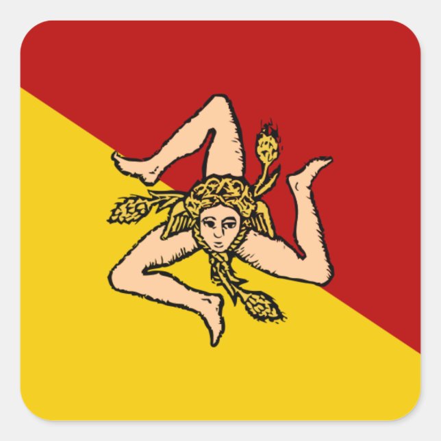 Adesivo Quadrado Sicily Square Sticker (Frente)