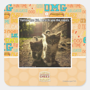 Adesivo Quadrado Siga-me Kid