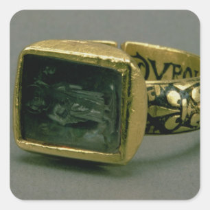 Adesivo Quadrado Signet ring do Rei Luís IX de França (Rua Louis)