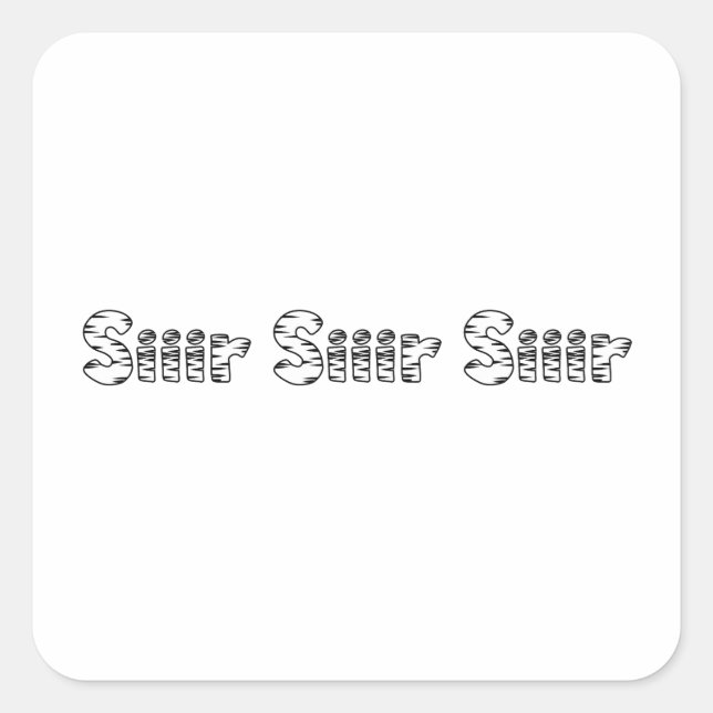 Adesivo Quadrado Siir Siir Siir Siir (Frente)