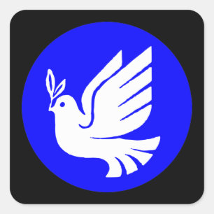 Adesivo Quadrado Silhouette de Dove Branca Muito Divertido