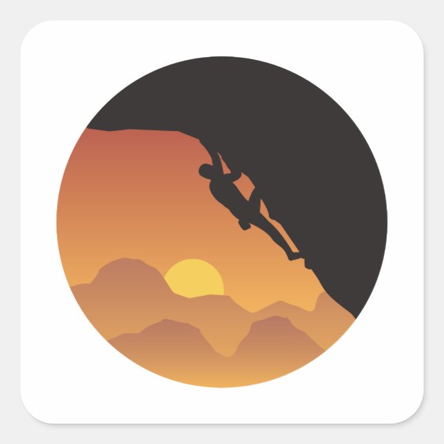 Adesivo Quadrado Silhouette Flat Design Vetor (Frente)