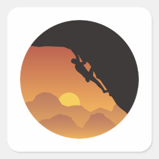 Adesivo Quadrado Silhouette Flat Design Vetor