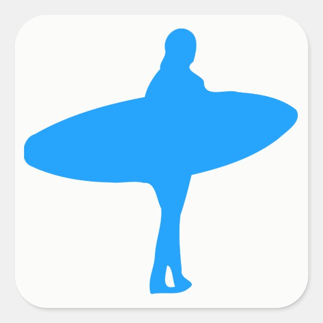 Adesivo Quadrado Silhouette surf (Frente)