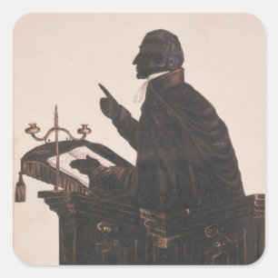 Adesivo Quadrado Silhueta do Rev. L. Littleton Powys