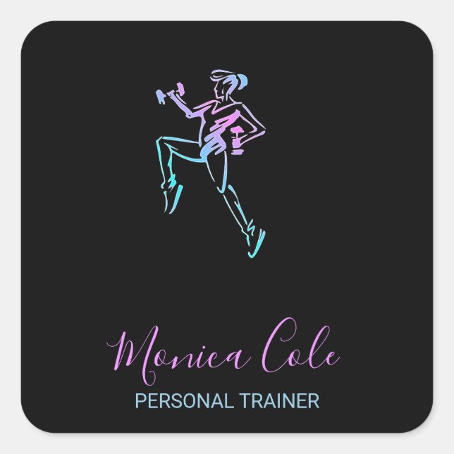 Adesivo Quadrado silhueta-malhação preto (Frente)