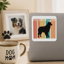 Silhueta Retro do Australian Shepherd