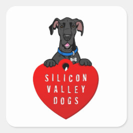 Adesivo Quadrado Silicon Valley Dogs Sticker