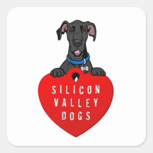 Adesivo Quadrado Silicon Valley Dogs Sticker