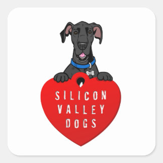 Adesivo Quadrado Silicon Valley Dogs Sticker