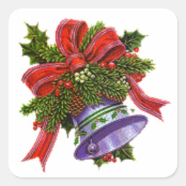 Adesivo Quadrado Silver Bell de Natal