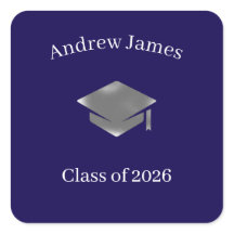  Silver Graduation Cap -Class of 2026
