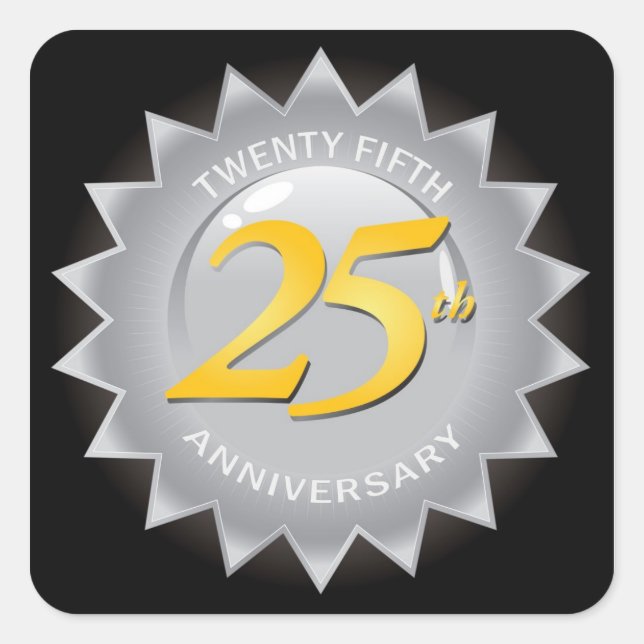 Adesivo Quadrado Silver Seal do 25 (Frente)