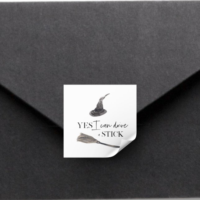 Adesivo Quadrado Sim, Eu Posso Dirigir Uma Diversão De Pau | Feliz  (Criador carregado)