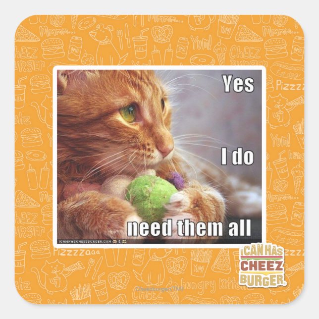 Adesivo Quadrado Sim, preciso de todos (Frente)