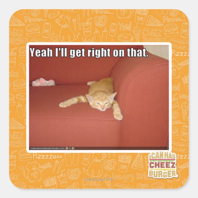 Adesivo Quadrado Sim, vou direto ao assunto. (Frente)