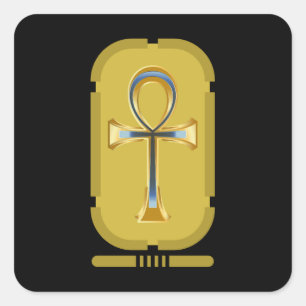 Adesivo Quadrado Símbolo Ankh Sticker quadrado