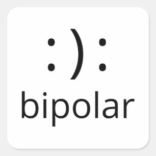 Adesivo Quadrado símbolo bipolar