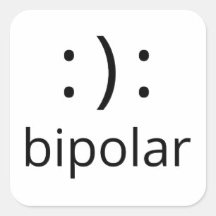 Adesivo Quadrado símbolo bipolar