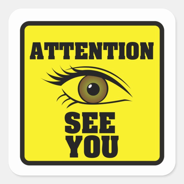 Adesivo Quadrado Símbolo CCTV NOTICE Vinyl Sticker (Frente)