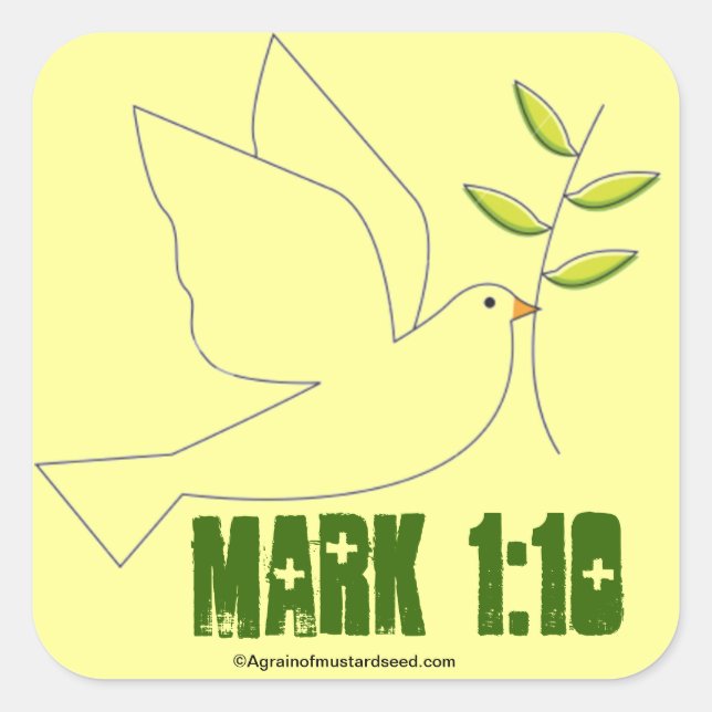 Adesivo Quadrado Símbolo Cristão (Frente)