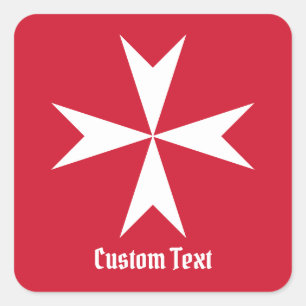 Adesivo Quadrado Símbolo da Cruz de Malta