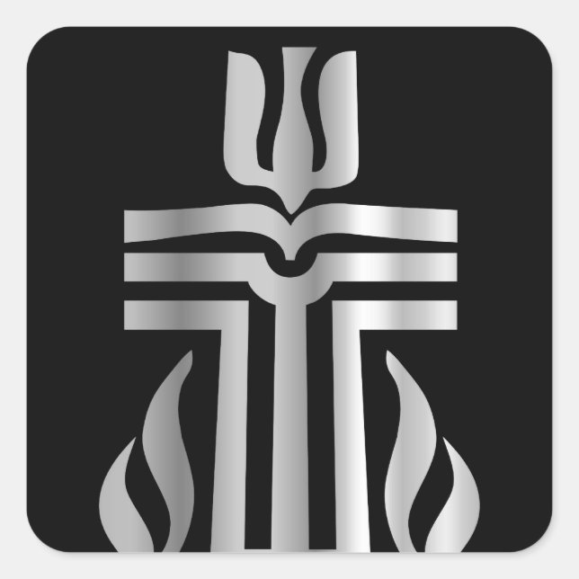 Adesivo Quadrado Símbolo da religião presbiteriana (Frente)