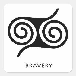 Adesivo Quadrado Símbolo de Bravery (Gyawu Atiko) Adinkra