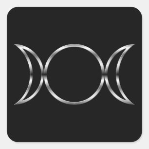 Adesivo Quadrado Símbolo de Deusa Tripla do Pagan Falln