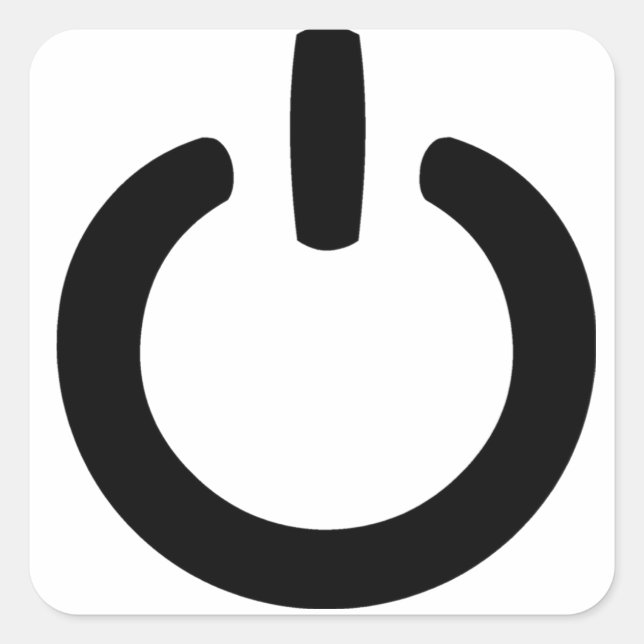 Adesivo Quadrado Símbolo de energia (Frente)