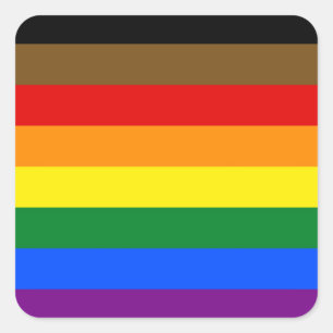 Adesivo Quadrado Símbolo de gay do Orgulho Filadélfia LGBT