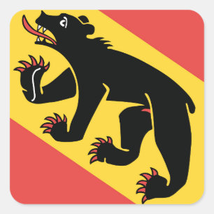 Adesivo Quadrado Símbolo de Suiça do pavilhão de Berna