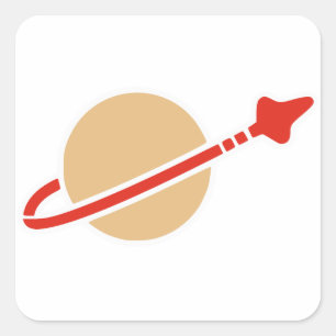 Adesivo Quadrado Símbolo do astronauta do espaço do tijolo do