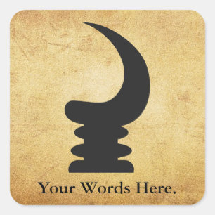 Adesivo Quadrado Símbolo do chifre   da guerra de AKOBEN   da