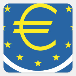Adesivo Quadrado Símbolo do euro - Legado Europeu