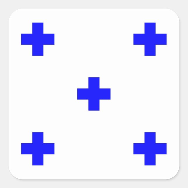 Adesivo Quadrado símbolo do número náutico do alfabeto náutico náut (Frente)