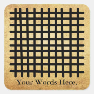 Adesivo Quadrado Símbolo do PA   Adinkra de KETE de um bom