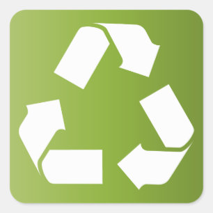 ADESIVO QUADRADO SÍMBOLO DO RECICLAR