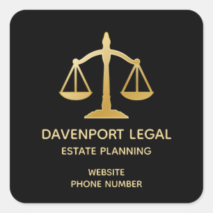 Adesivo Quadrado Símbolo Elegante Dourado House Real Estate Design