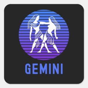 Adesivo Quadrado Símbolo Gemini Zodiac