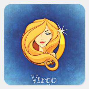 Adesivo Quadrado Símbolo Horoscópio Virgo Sticker