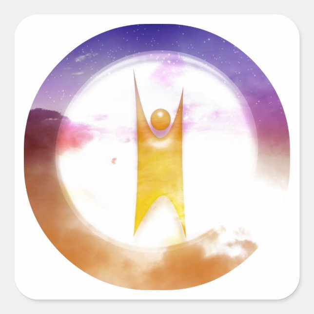 Adesivo Quadrado Símbolo Humanismo (Frente)